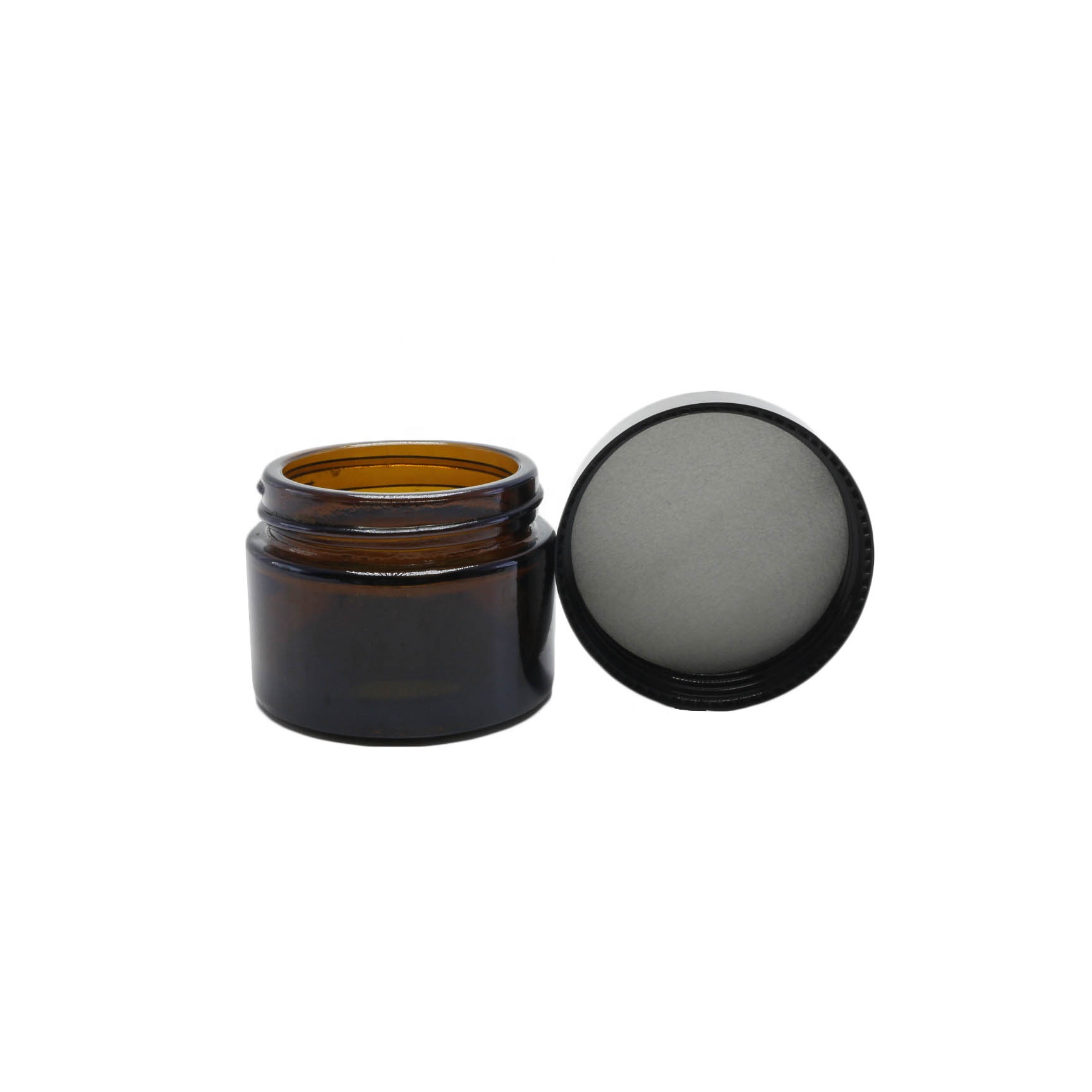 50g 100g amber cosmetic cream  empty glass jar GJ-CC59