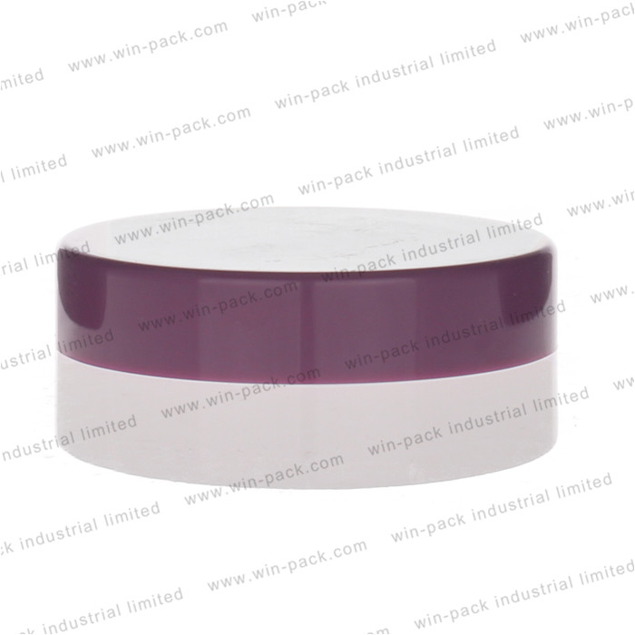 50g 100g cream packaging round white plastic jar with purple cap