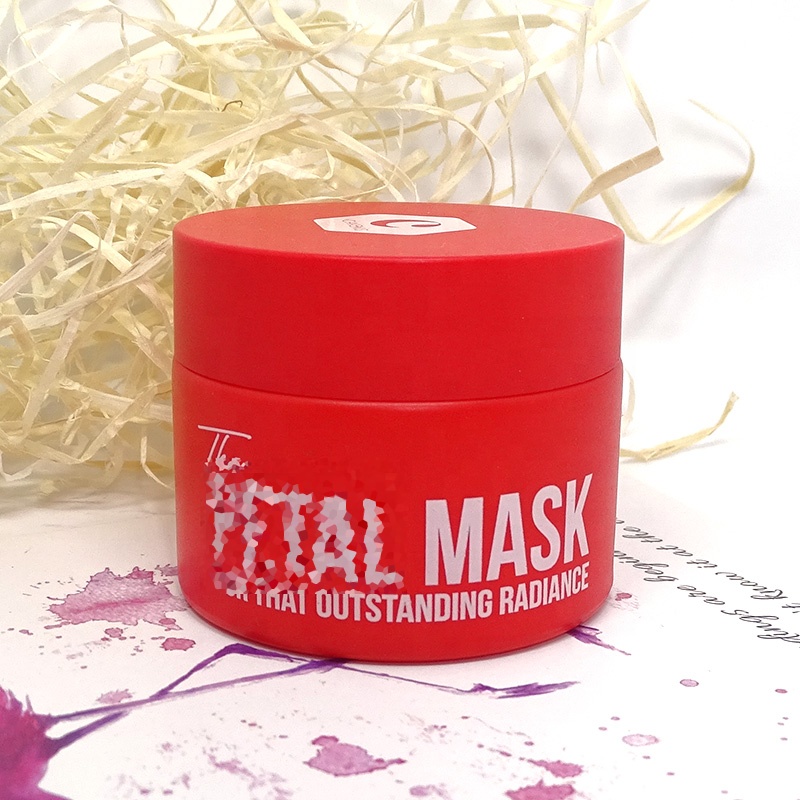 50g 100g matte pink porcelain cosmetics jar frosted glass clay mask container with lid