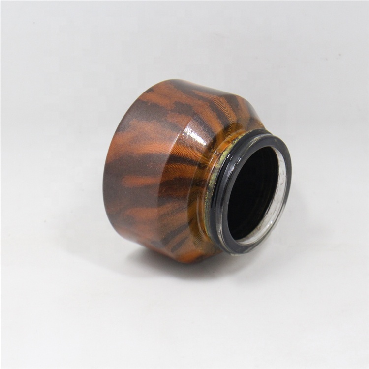 50g 100g water transfer printing cosmetic packing glass cream jar round for face cream