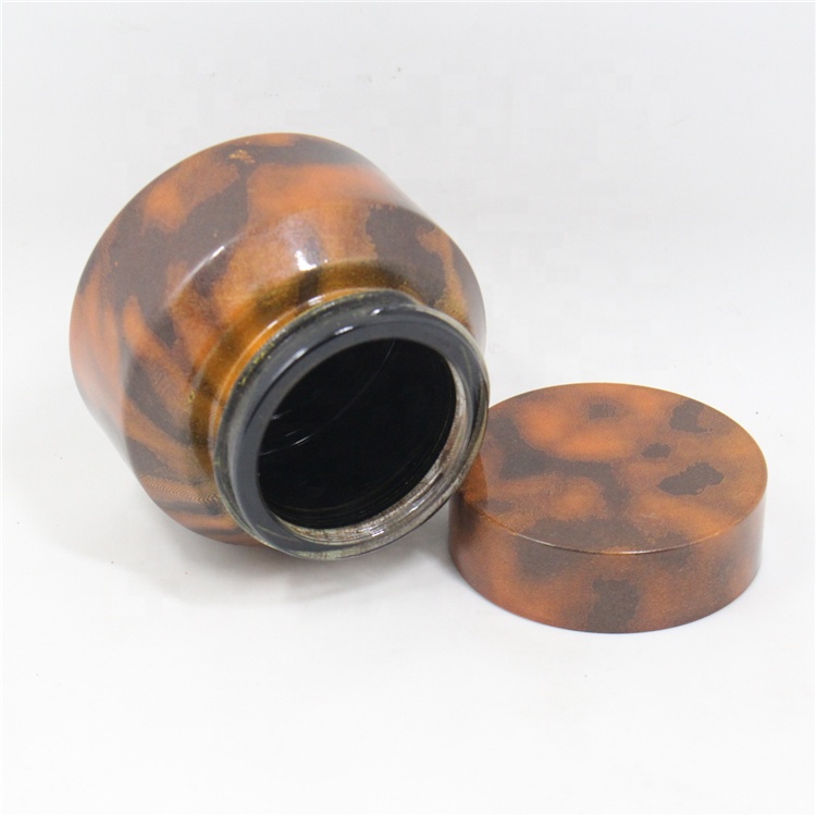 50g 100g water transfer printing cosmetic packing glass cream jar round for face cream