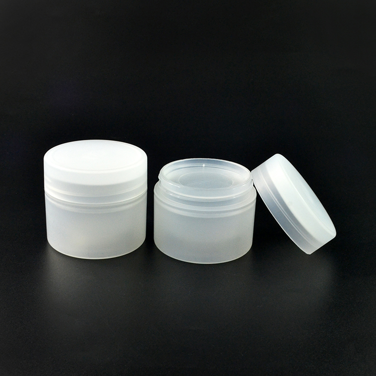 50g 100g white PP double wall plastic cosmetic cream jar