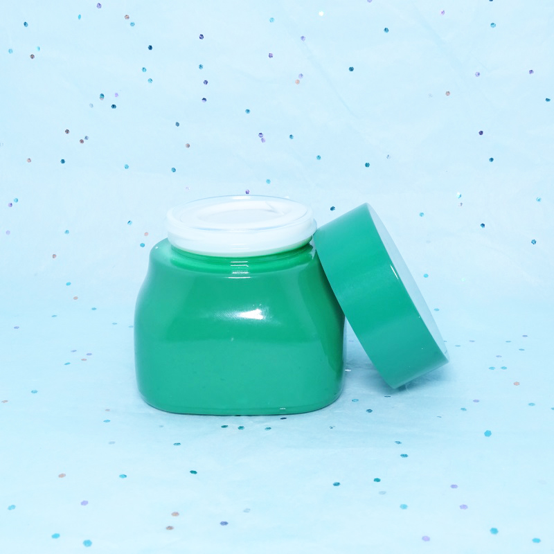 50g 150g 1.7oz 5oz Custom Luxury Empty White Porcelain Slant Shoulder Square Glass Bottle Jar Opal White Glass Jar
