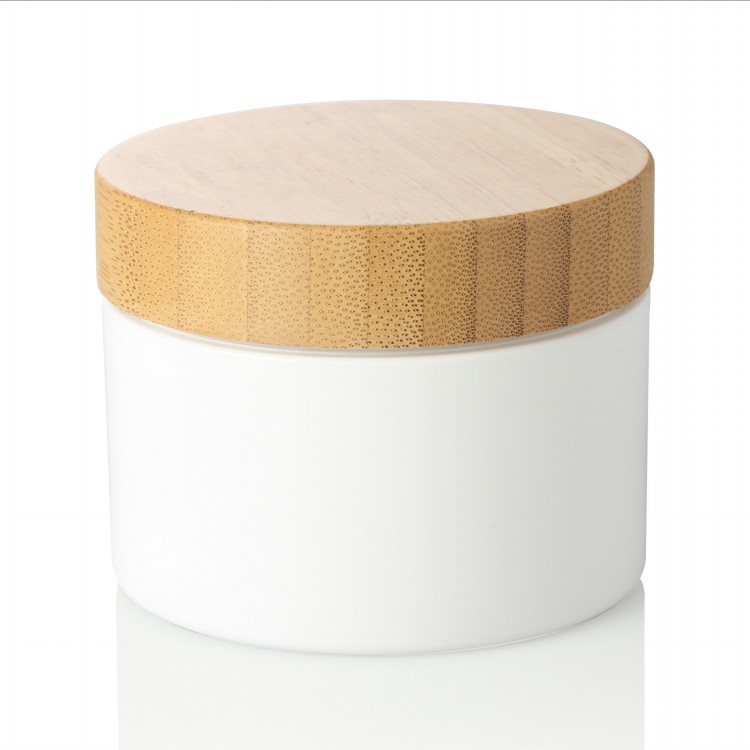 50g 150g 250g 500g luxury bamboo cosmetic packaging empty face cream white plastic bamboo jars