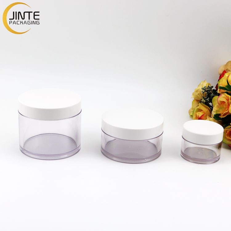 50g 150g 250g Skincare Packaging Cosmetic Cream PETG Round Jar For Cream /Tea Ready To Ship