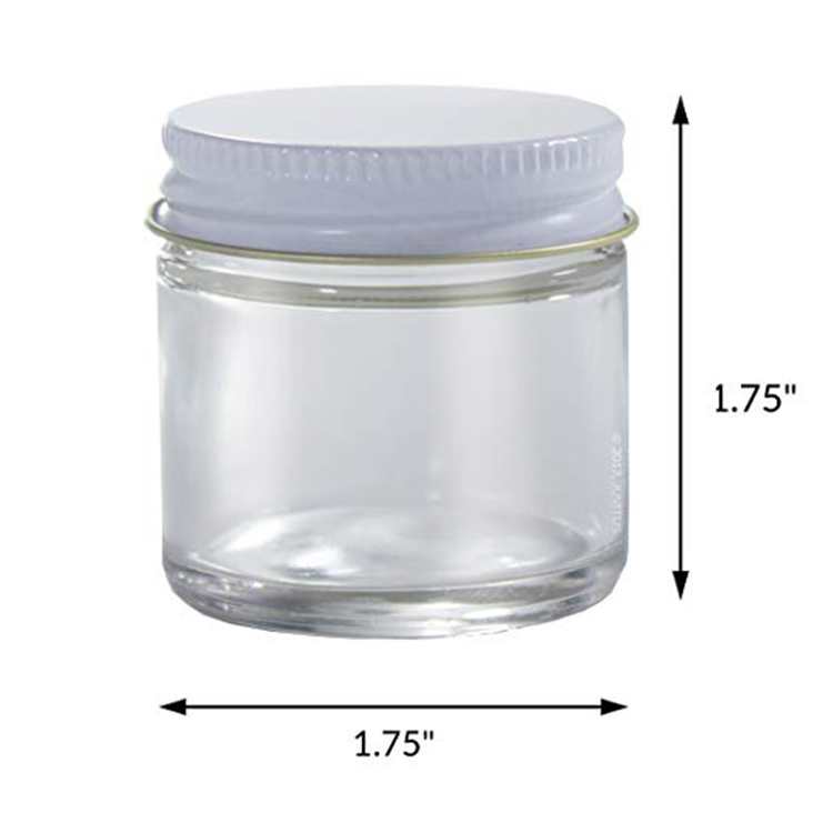 50g 1oz 2oz 4oz Luxury Frosted Cosmetics Packaging Containers Glass Cream Cosmetic Jar with Bamboo Aluminum Lid