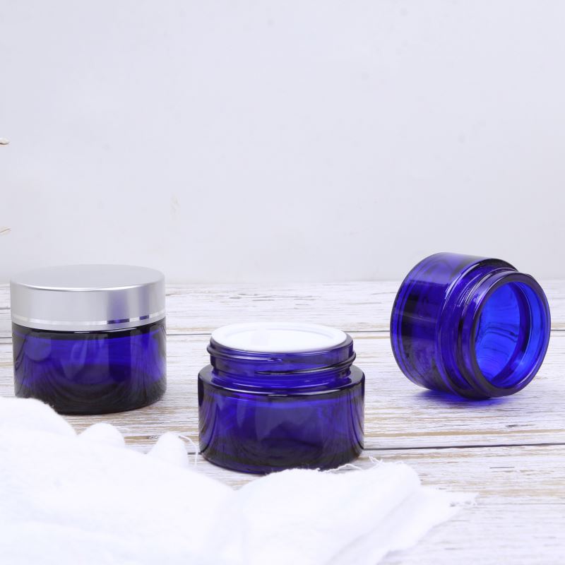 50g 2oz Face Skin Cream Jar In Bulk Frost Glass Bottle Jars For Face Moisturizer Jar With Silver Pl Cap