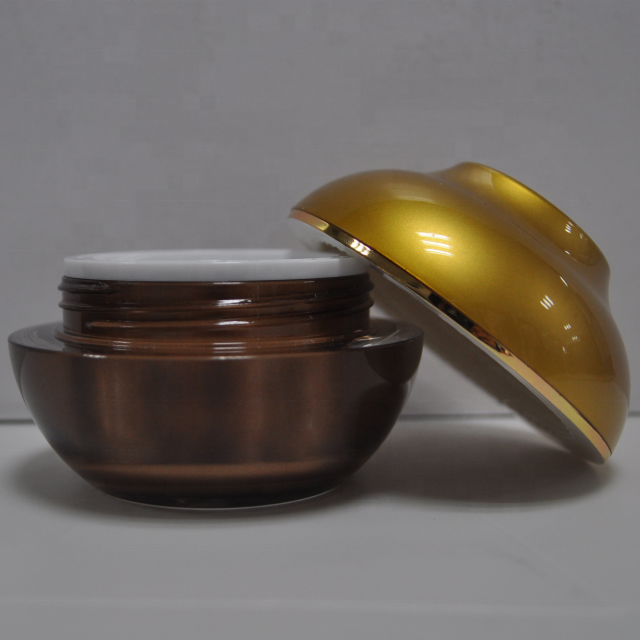 50g 30g 20g 15g Round Two-double Clear Acrylic Plastic Cream Jar with Childproof Cap