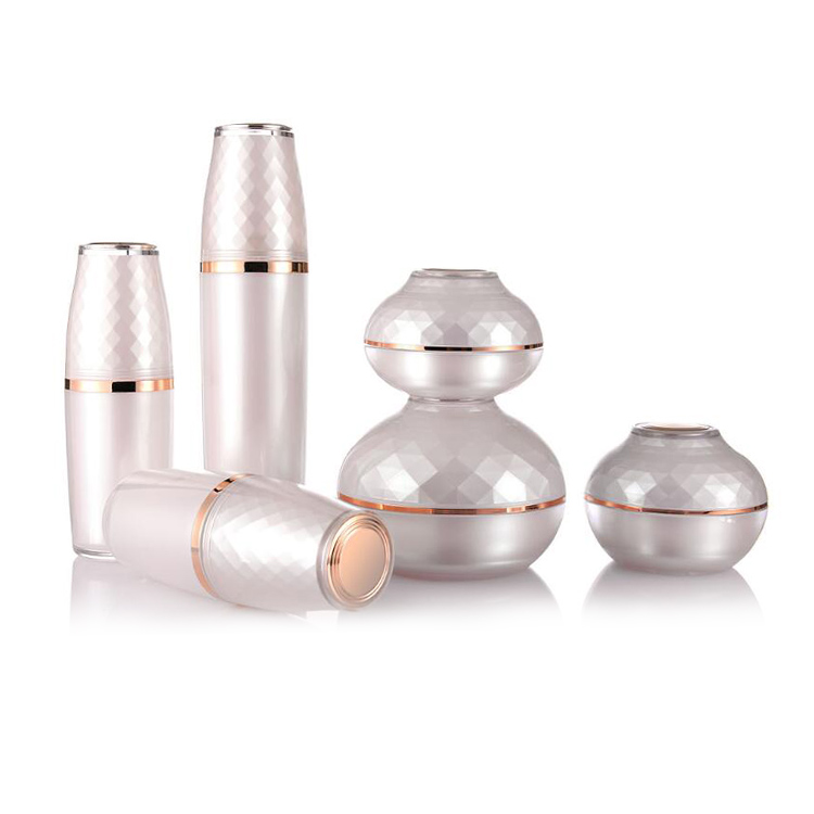 50g 30g 20g 15g Round Two-double Clear Acrylic Plastic Cream Jar with Childproof Cap