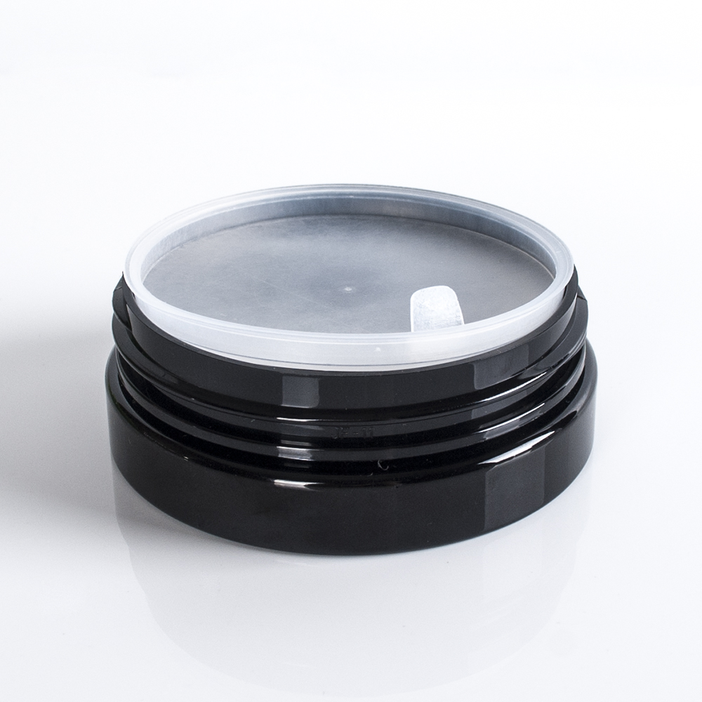 50g 30g black empty cream cosmetic jar 60ml packaging plastic container with screw lid