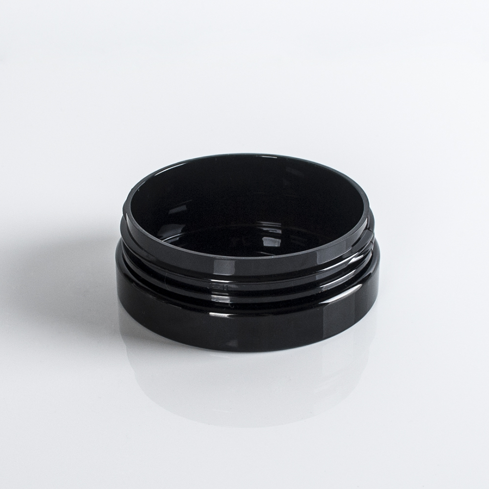 50g 30g black empty cream cosmetic jar 60ml packaging plastic container with screw lid
