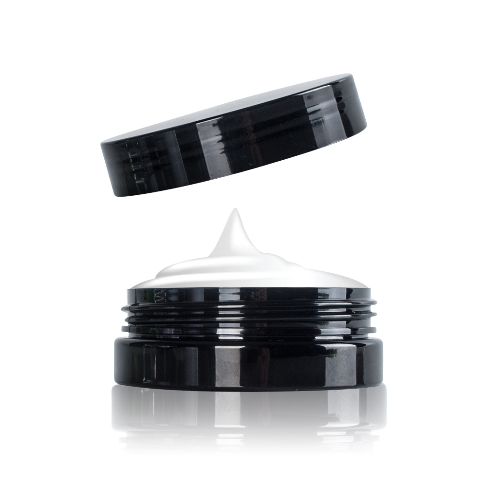 50g 30g black empty cream cosmetic jar 60ml packaging plastic container with screw lid