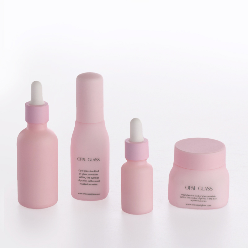 50g/40ml/100ml/120ml opaque white glass lotion bottle with pump