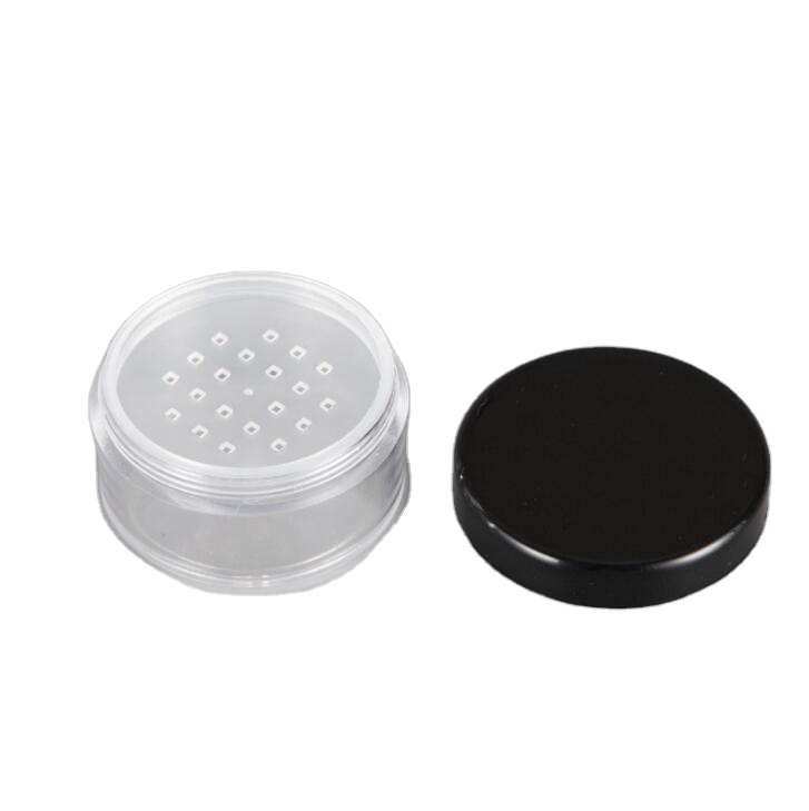 50g 50ml AS Acrylic Thick Clear Empty Loose Powder Jars with Sifter Make-up Loose Powder Container