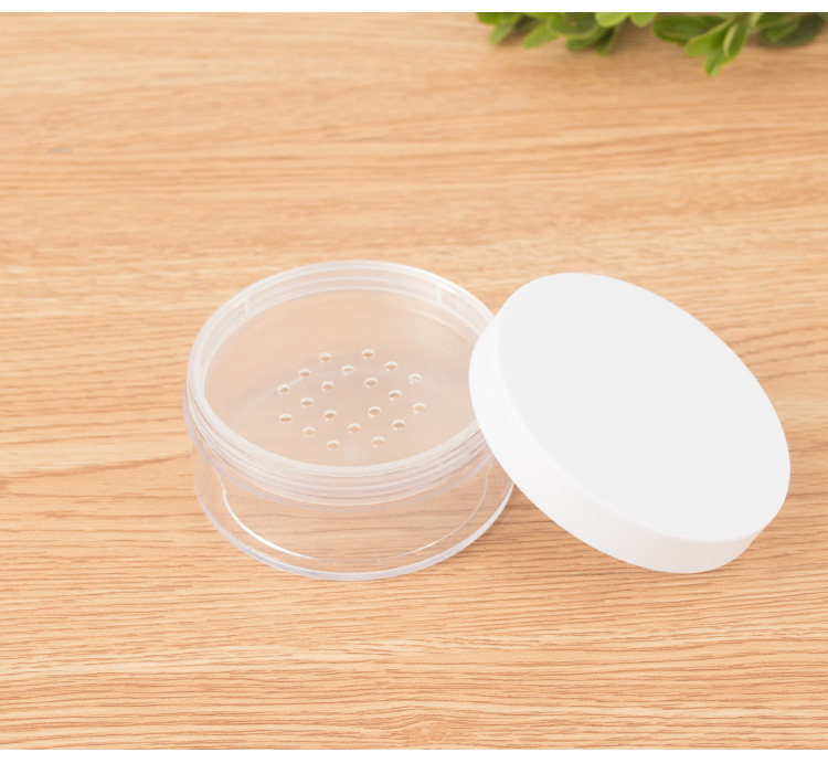 50g 50ml AS Acrylic Thick Clear Empty Loose Powder Jars with Sifter Make-up Loose Powder Container
