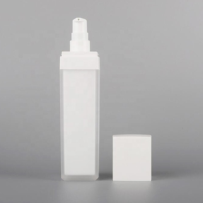 50g 50ml black square acrylic double wall luxury cosmetics plastic face cream jar