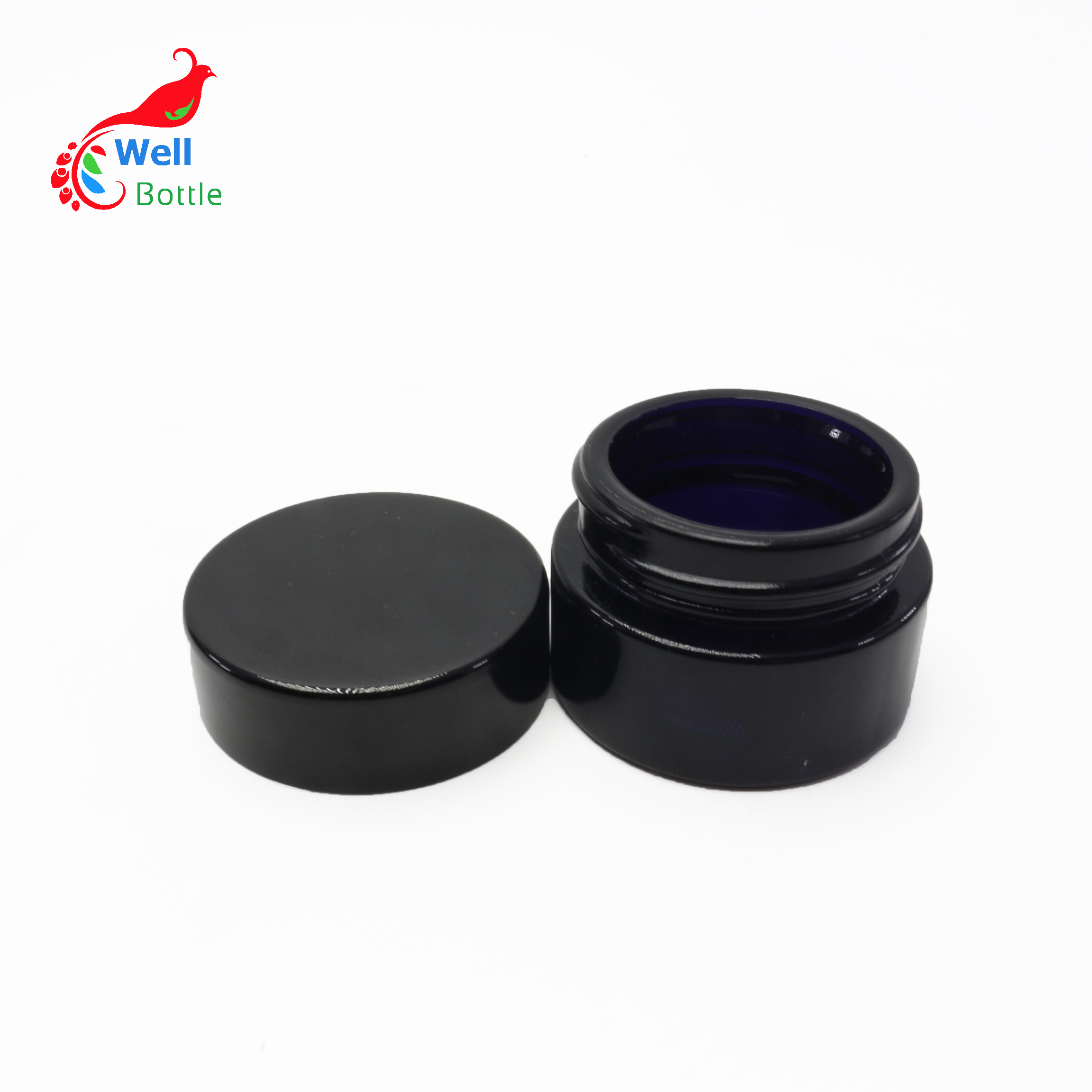 50g 50ml glass jar black violet jars bakelite flat lid cosmetics containers and packaging DV278E