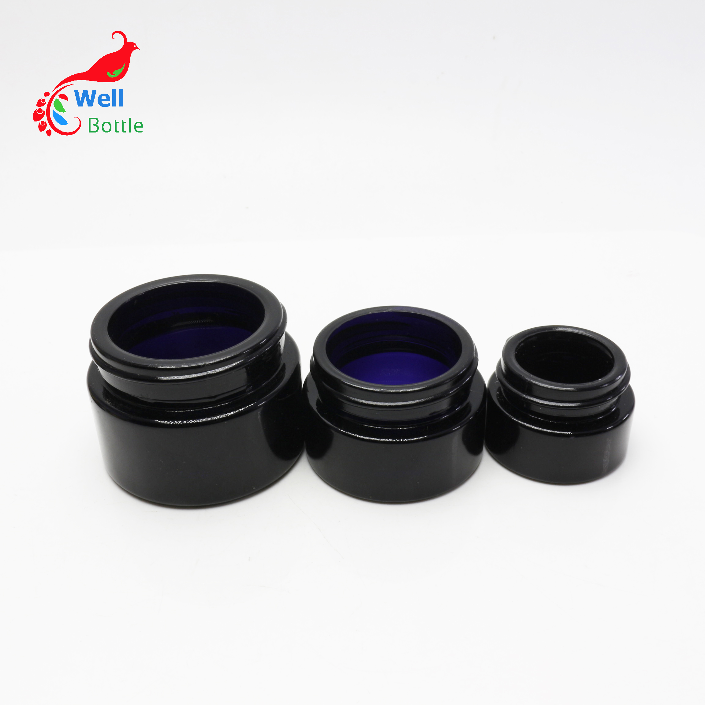 50g 50ml glass jar black violet jars bakelite flat lid cosmetics containers and packaging DV278E
