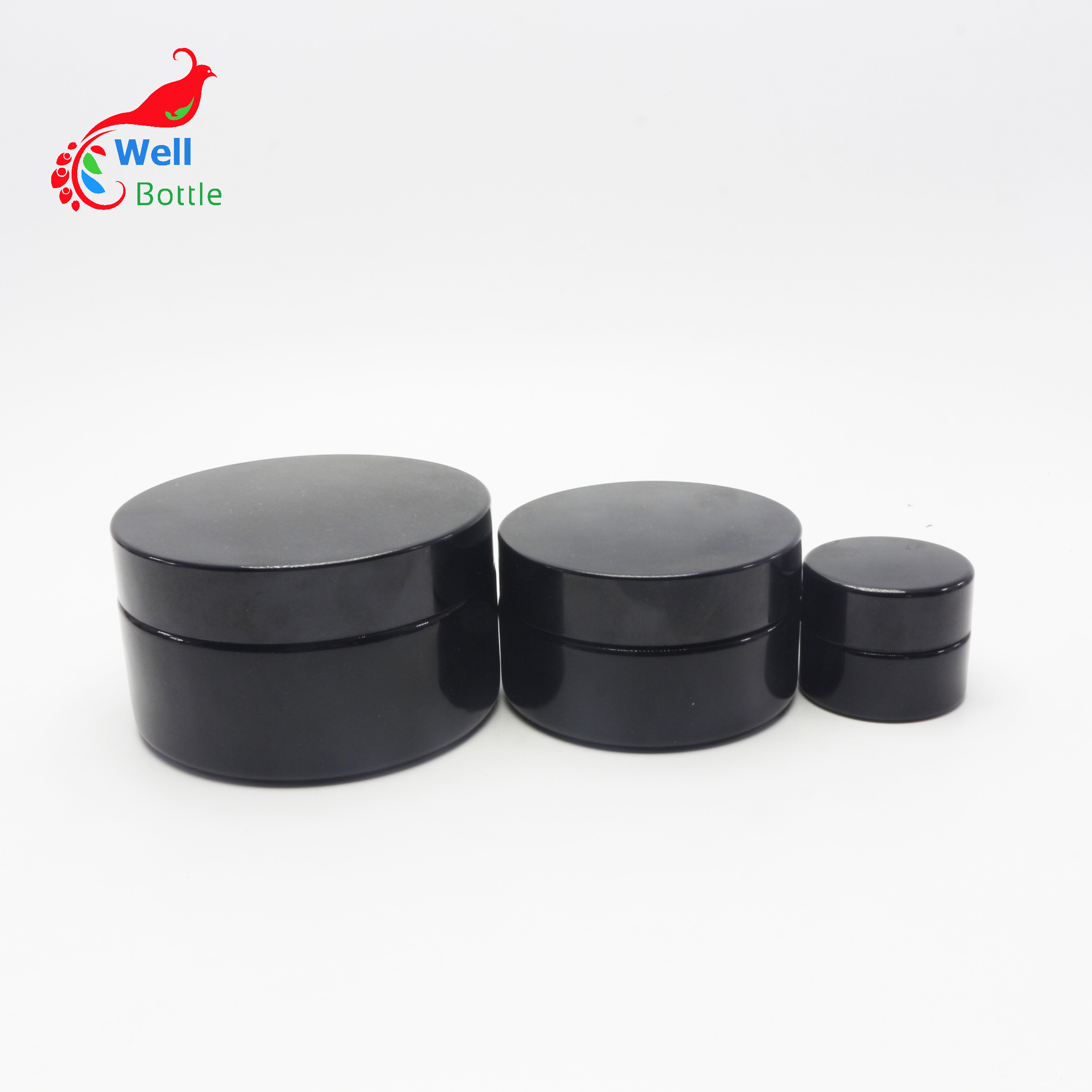 50g 50ml glass jar black violet jars bakelite flat lid cosmetics containers and packaging DV278E