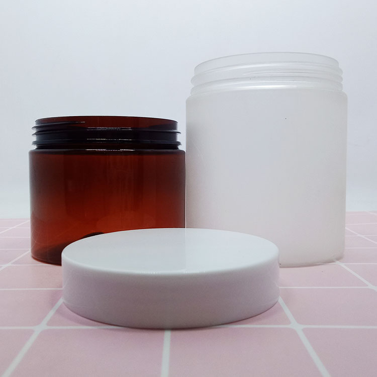 50g 60g 100g 150g clear Cosmetic Plastic Cream Jar with gold aluminum Lid for food and Body Container