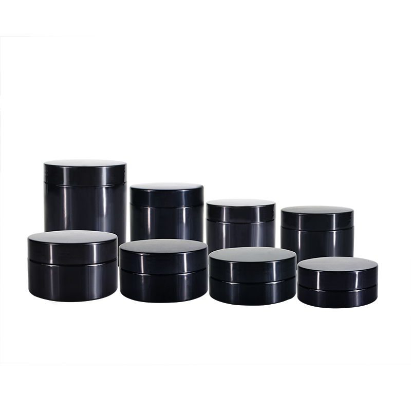 50g 60g 100g 200g 250g 300g 500g packaging cosmetics  black plastic jar for cream