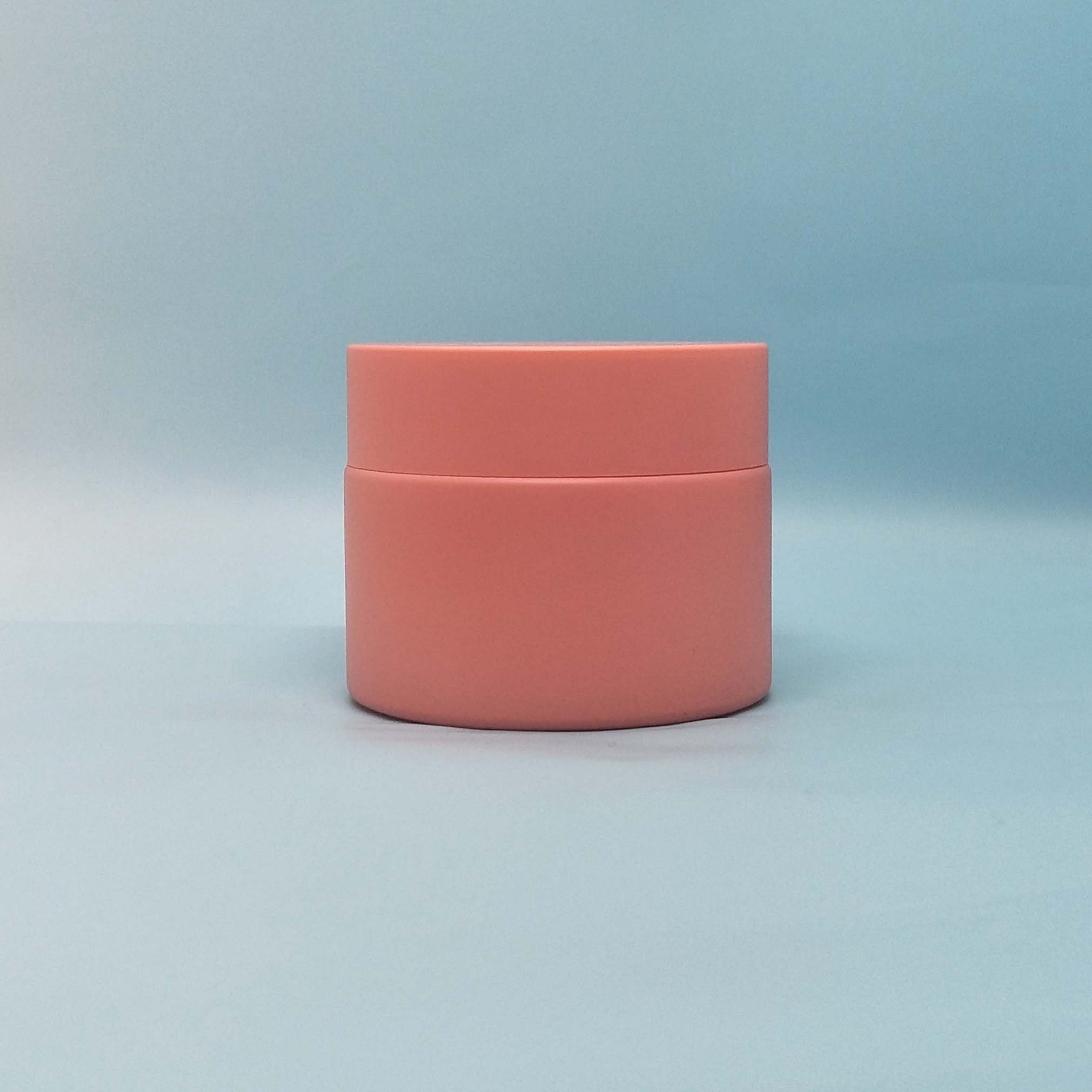 50g 60g Cosmetic Jar painting color matte pink White Porcelain Ceramic jar