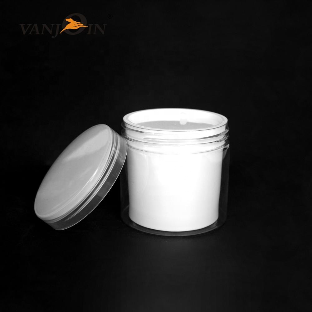 50g 80g 100g 120g 250g white round empty double-wall plastic jars for cosmetics wide mouth plastic empty body scrub container
