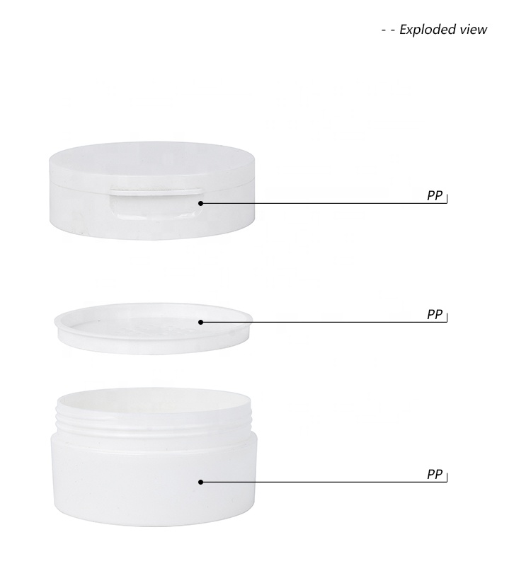 50g 80g 120g Round PP Cosmetic Jar With Flip Top Cap Good Quality