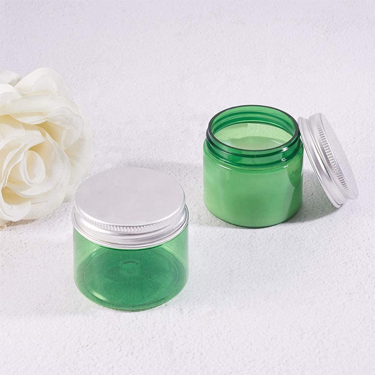 50g/80g green plastic face cream jar eco friendly cosmetics packaging plastic cosmetic cream jar body lotion containers
