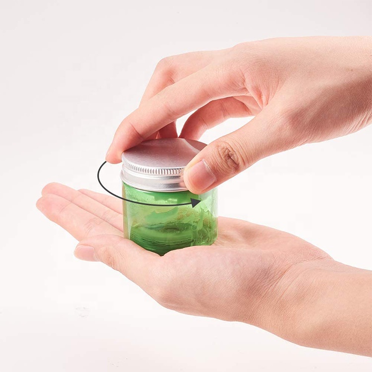 50g/80g green plastic face cream jar eco friendly cosmetics packaging plastic cosmetic cream jar body lotion containers