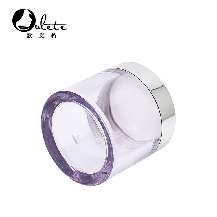 50g Clear bottle Packaging cans Cosmetic container PET Plastic Jars with silver Cap