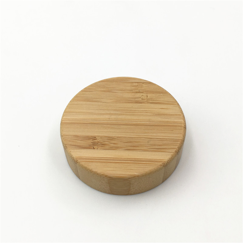 50g Cosmetic Bamboo packaging Eye cream glass jars with natural bamboo lids For Cosmetic