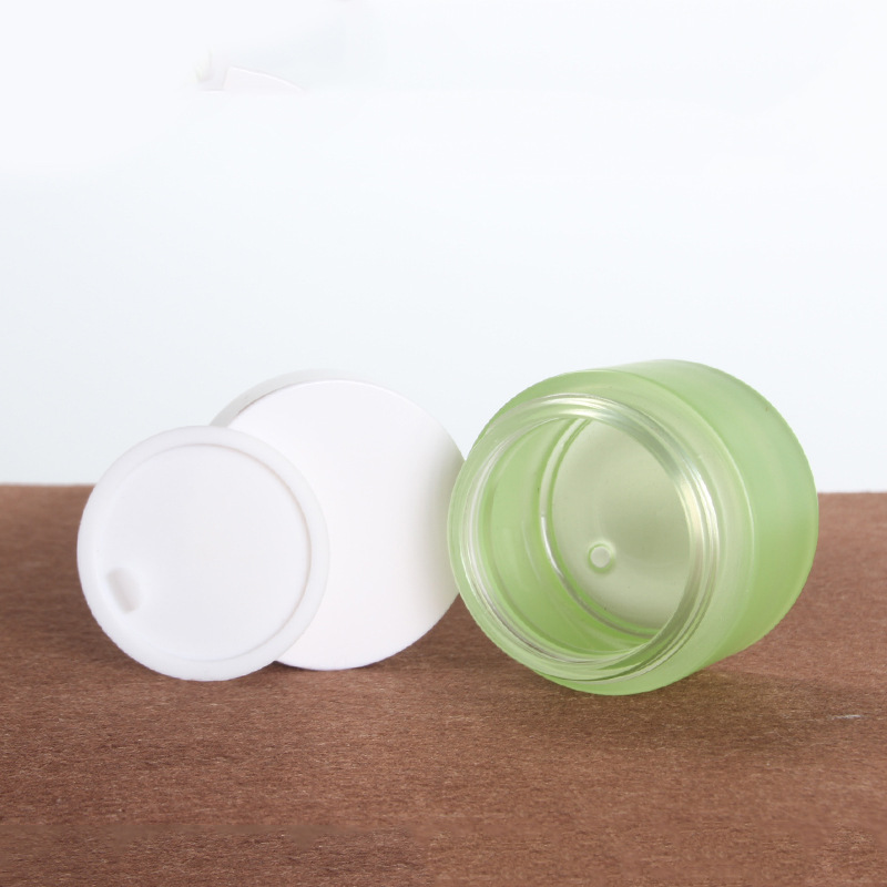 50g Cosmetic Green Scrub Cream Cream Jar Mask Skin Care Cream Filling Container with White lid Customizable Logo