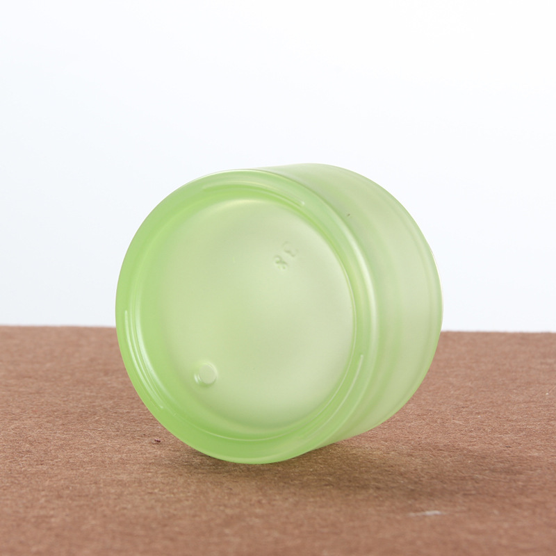 50g Cosmetic Green Scrub Cream Cream Jar Mask Skin Care Cream Filling Container with White lid Customizable Logo
