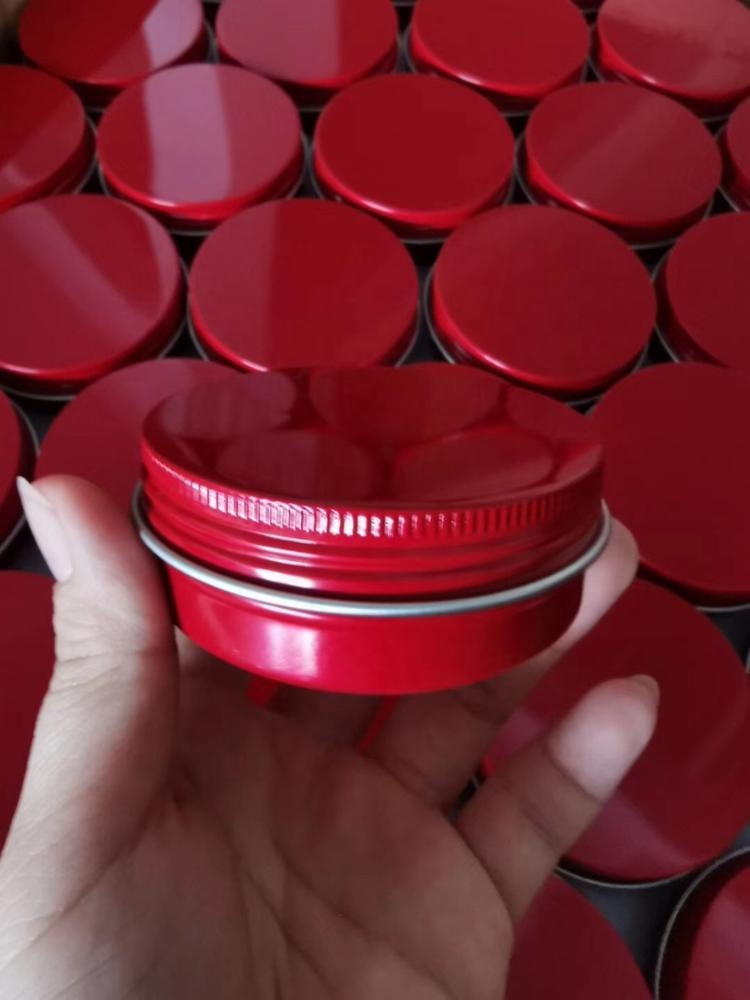 50g Cream Container And Packaging Metal aluminum Box Tin Can Aluminum Cosmetic Jar With Screw Top