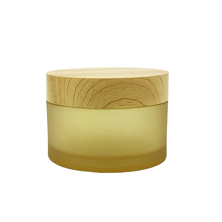 50g Eco Friendly Round Empty Bamboo Cream Plastic Jar Sleeping Cream Jar Body Cream Jar With Bamboo Lid