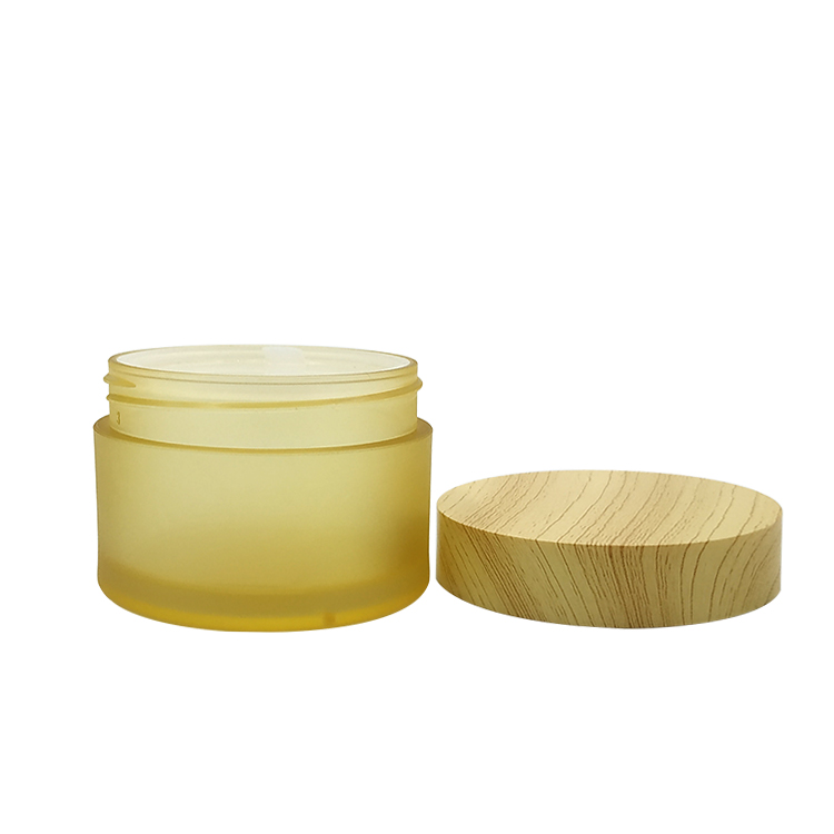50g Eco Friendly Round Empty Bamboo Cream Plastic Jar Sleeping Cream Jar Body Cream Jar With Bamboo Lid