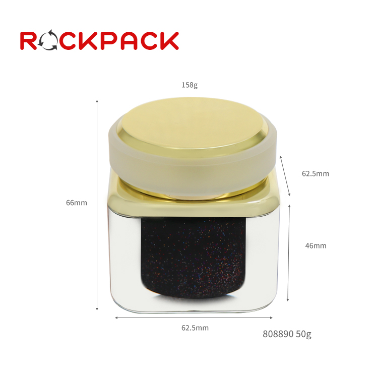 50g Empty plastic acrylic cream jar for cosmetics