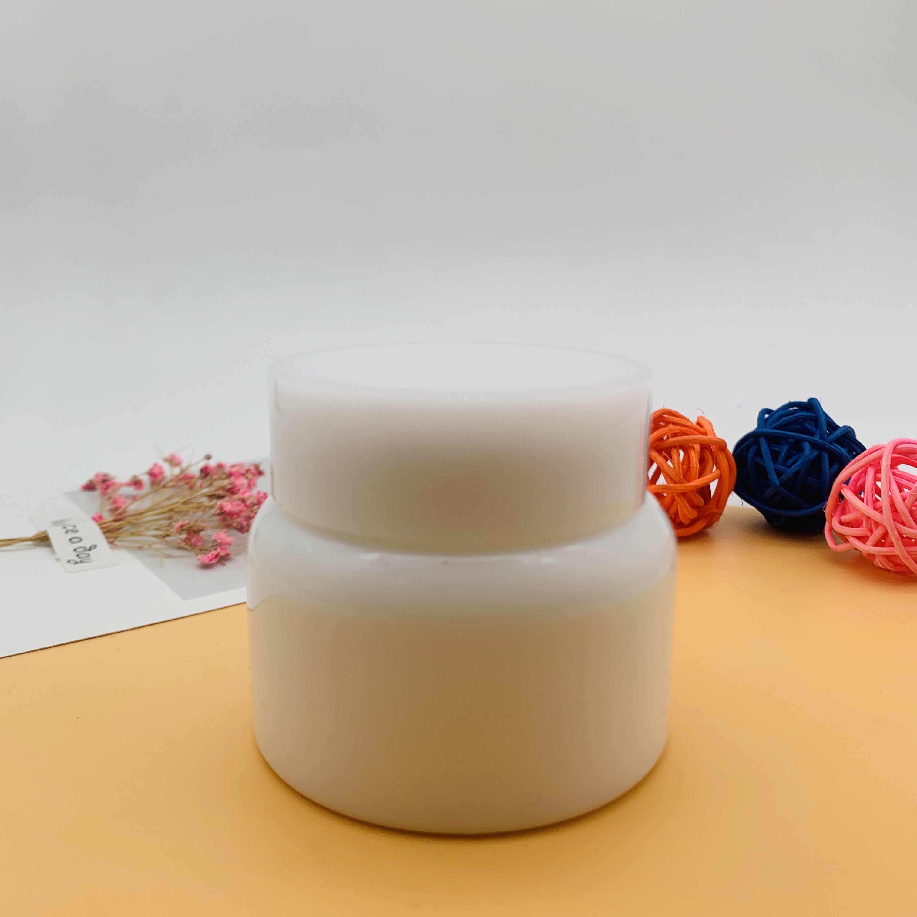 50g High Quality Cosmetic Porcelain White Glass Eye Cream Emulsion Cream Jar