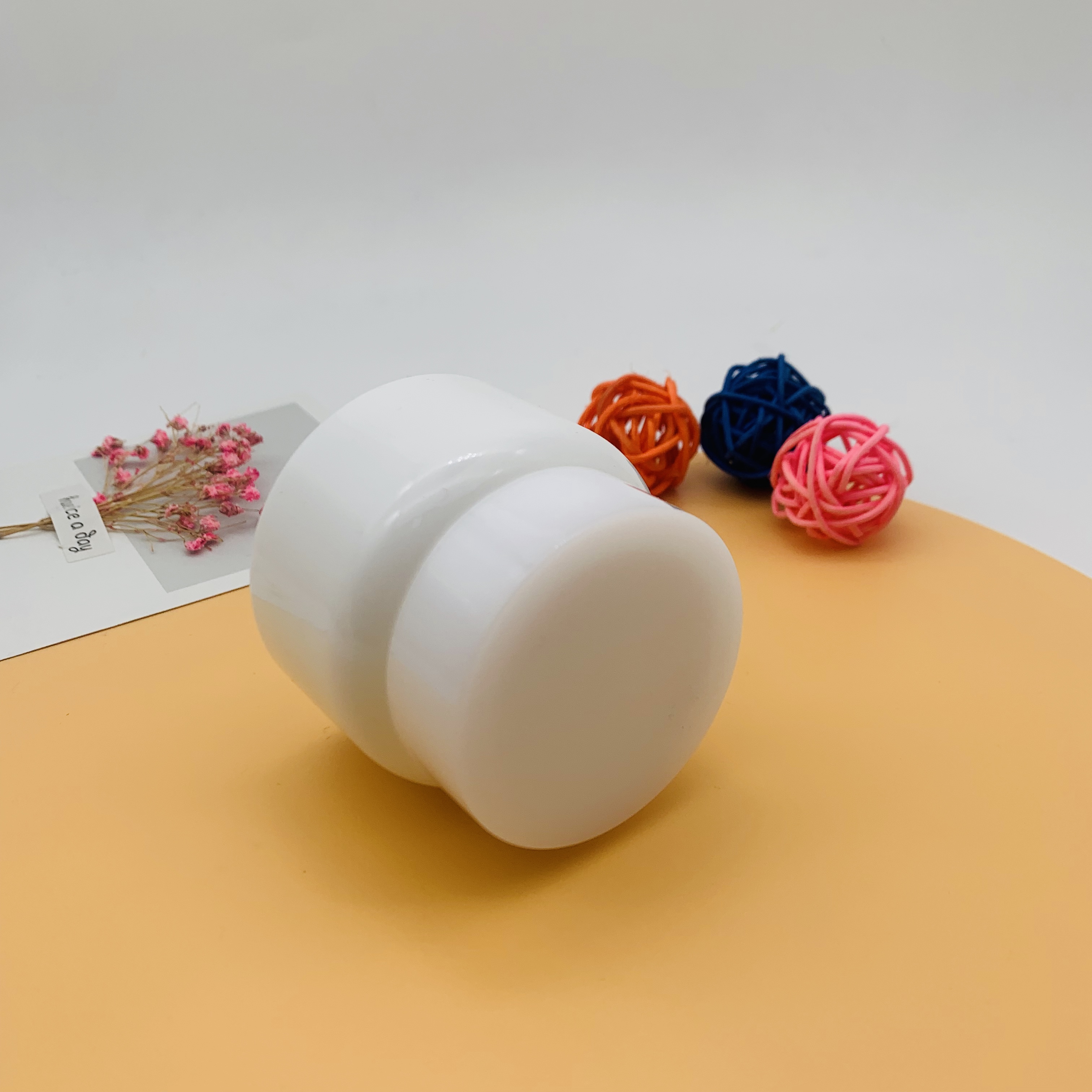 50g High Quality Cosmetic Porcelain White Glass Eye Cream Emulsion Cream Jar