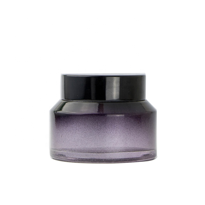 50g Hot selling cosmetic skin care cream frosted gradient color glass container jar