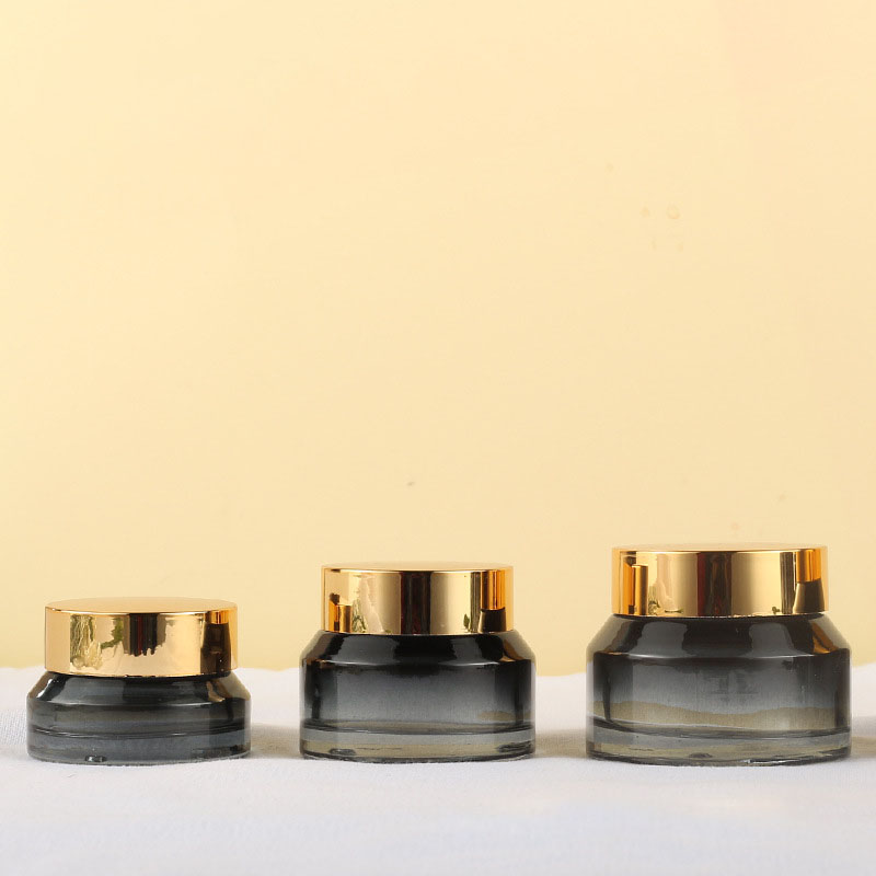 50g Hot selling cosmetic skin care cream frosted gradient color glass container jar