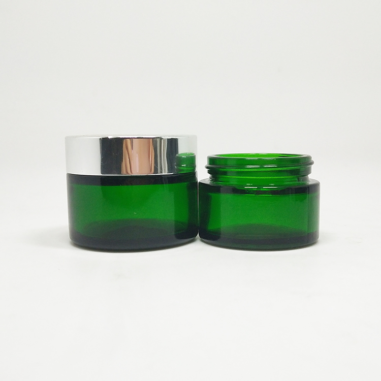 50g Hot selling cosmetic skin care cream frosted gradient color glass container jar