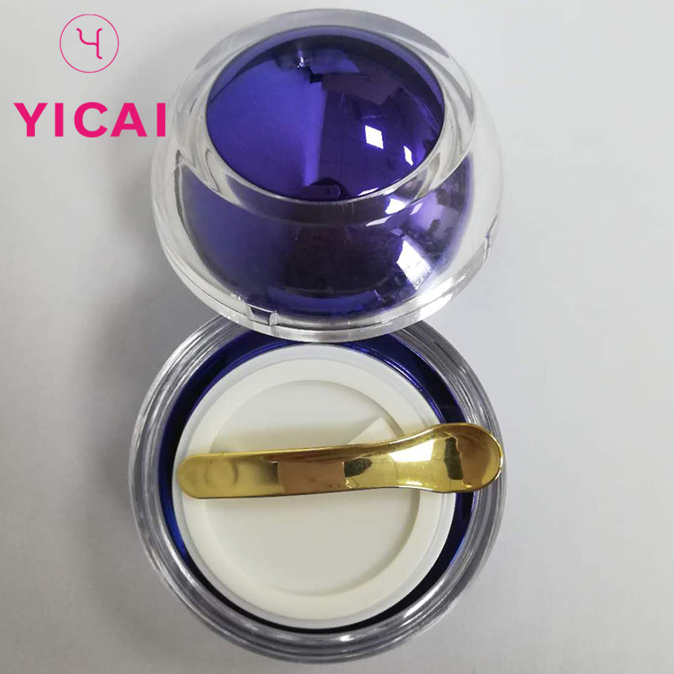 50g Luxury Plastic Cosmetic Cream Acrylic Packaging Jar With Magnet Spoon For Skin Care Use