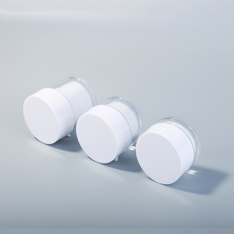 50g PS empty white plastic cosmetic cream jar container in stock