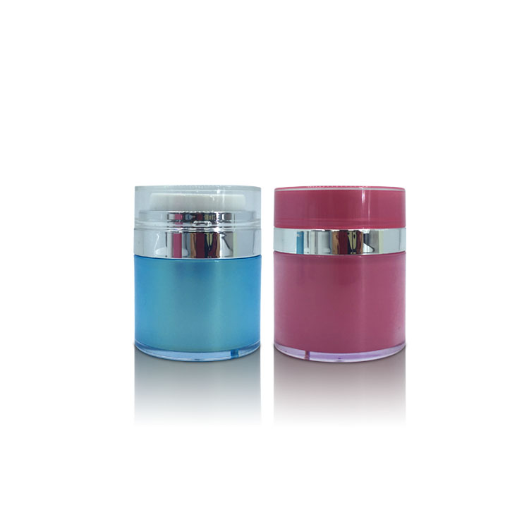 50g Plastic Airless Cosmetic Cream Jar 50ml Pushing Down Lotion PS Jars