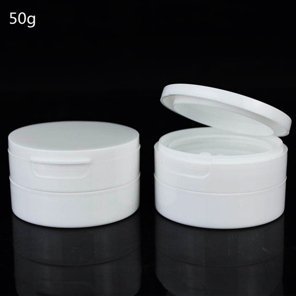 50g Plastic PP Tooth powder box, 50g loose powder jar, cosmetic cream container
