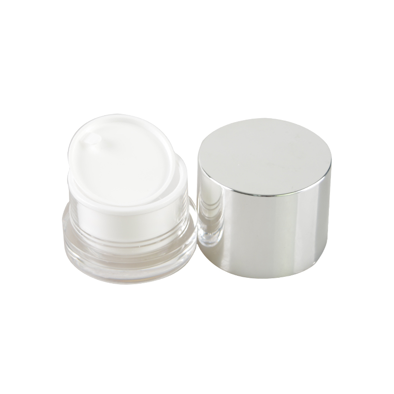 50g Silver PETG eco-friendly material Plastic Skincare Cream Jar Round Shape Cosmetic plastic jar