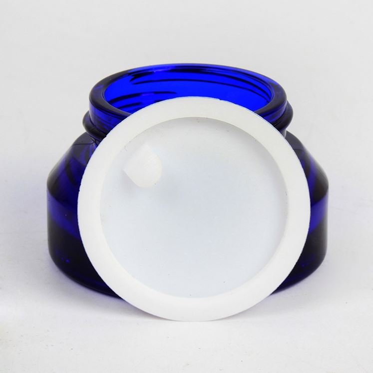 50g Skin Care Packaging Glass Cream Jar with Aluminum Cap