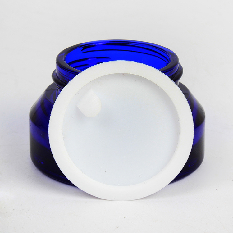 50g Skin Care Packaging Glass Cream Jar with Aluminum Cap